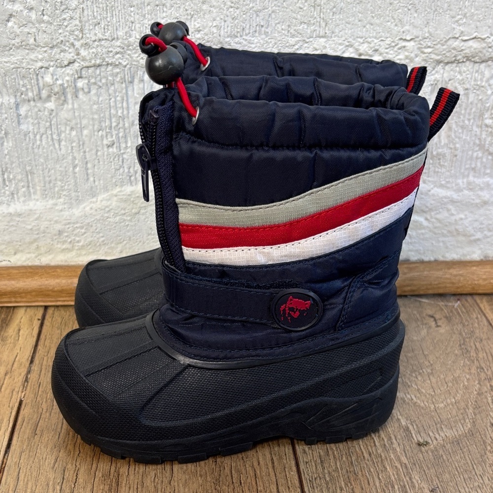 Koala Kids Stripes Winter Navy Snow Boots